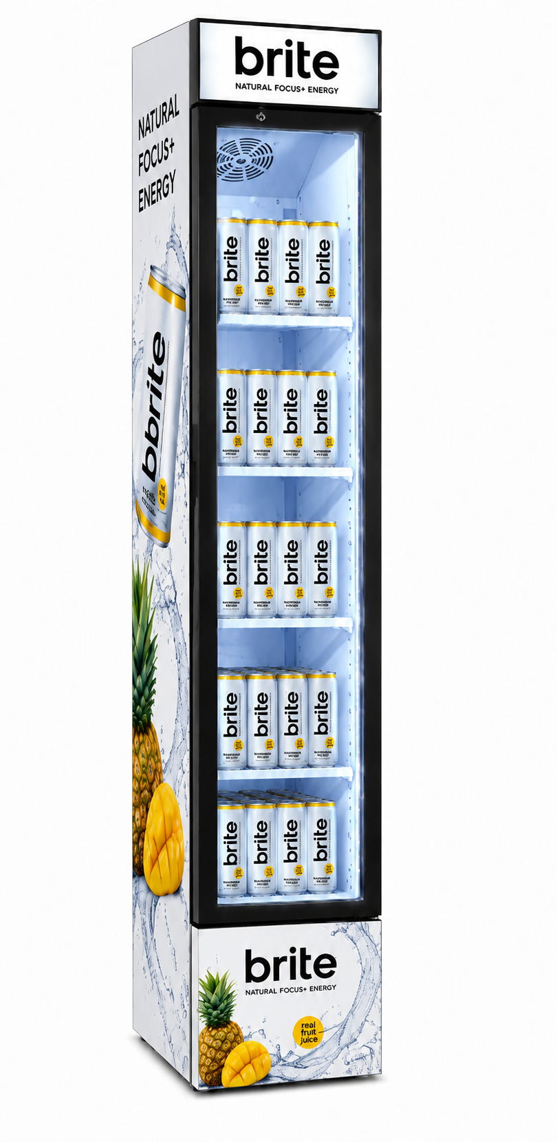 Bedrukte displaykoelkast 105L (360 x 366 x 1880 mm)