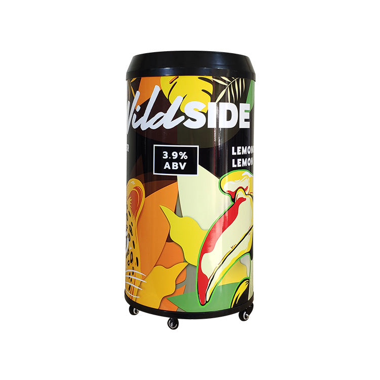 Branded livery example — 65L barrel can cooler (Meisda SC65Y)
