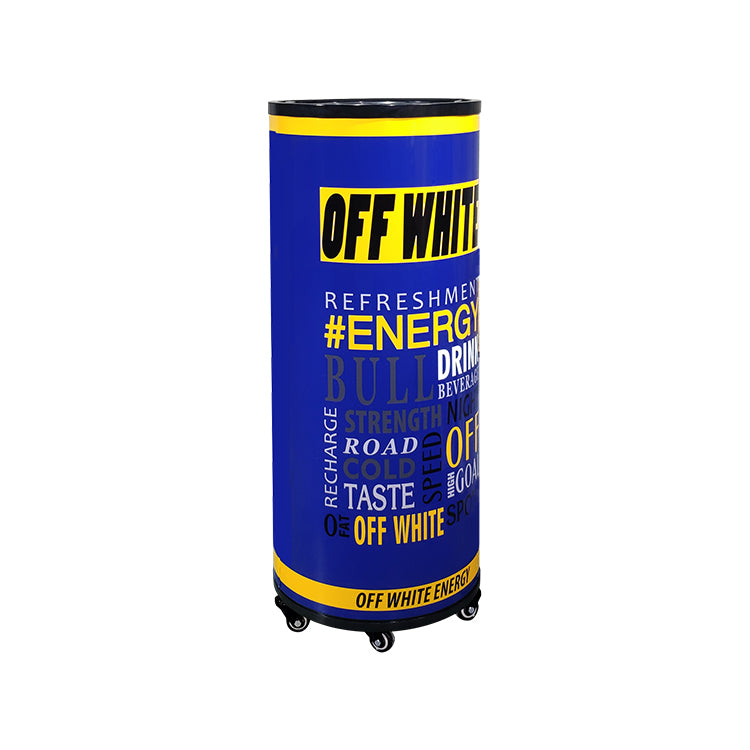 Branded livery example — 77L barrel can cooler (Meisda SC77Y)