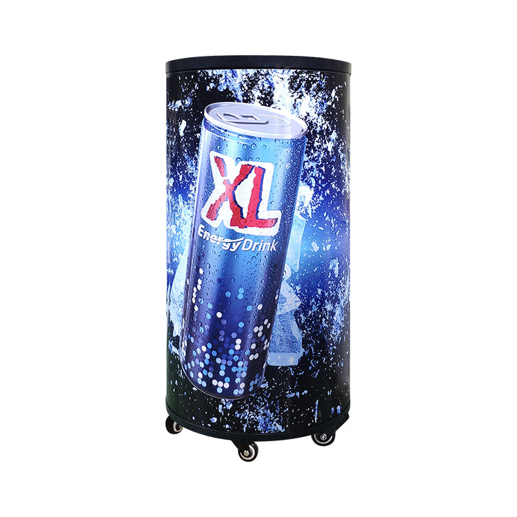 Branded livery example — 65L barrel can cooler (Meisda SC65Y)