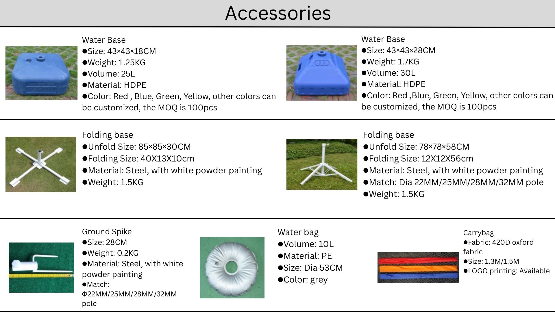 Draagbare opvouwbare parasol - op maat gemaakt en duurzaam