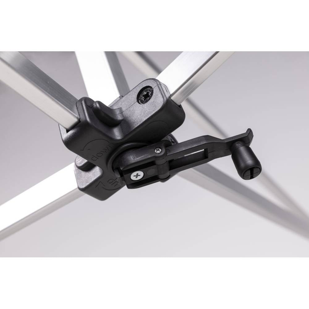 Premium aluminium pop-up tent roof tensioning mechanism
