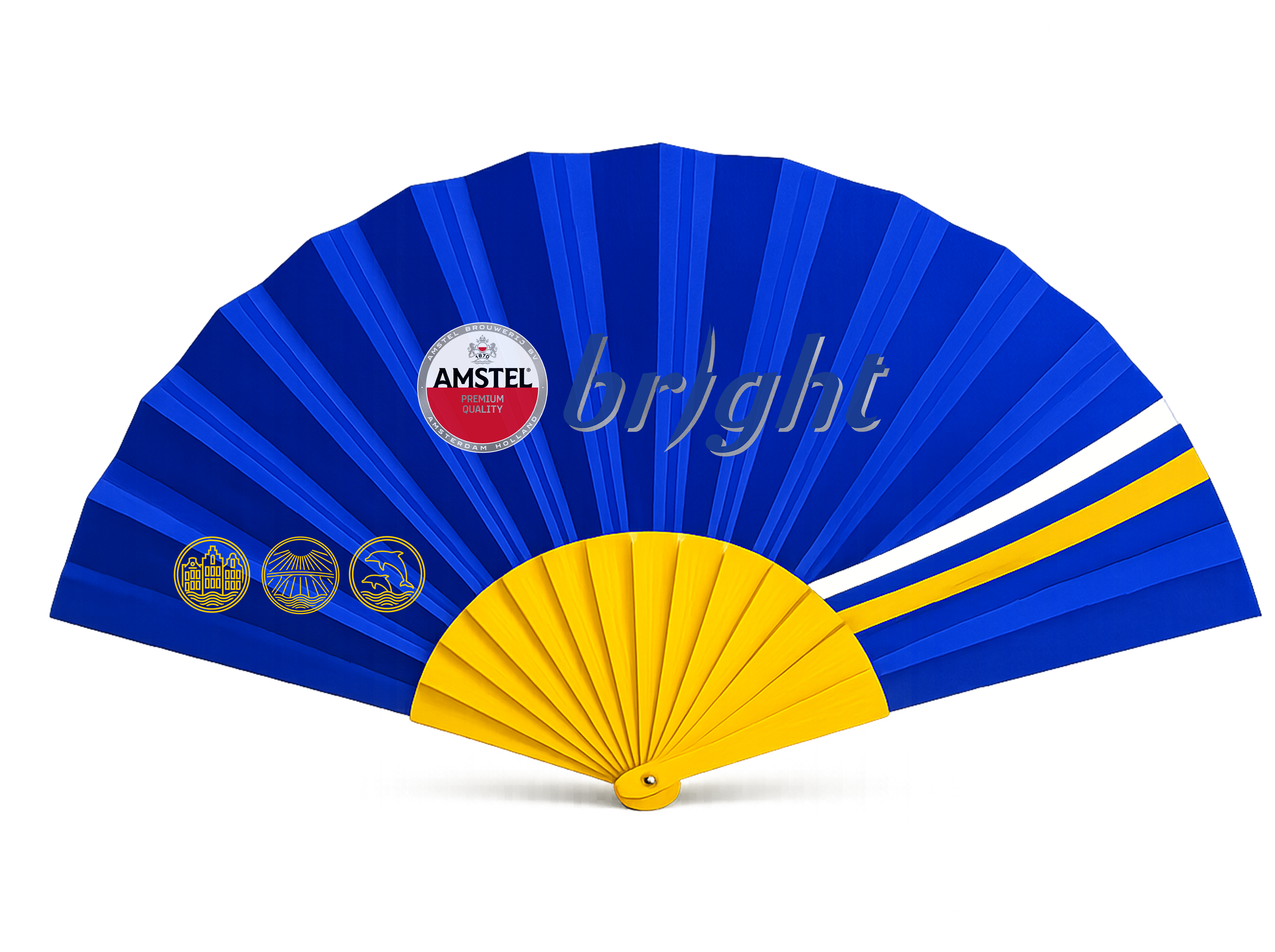 Handfan Amstel Bright - 27cm & Double Sided print