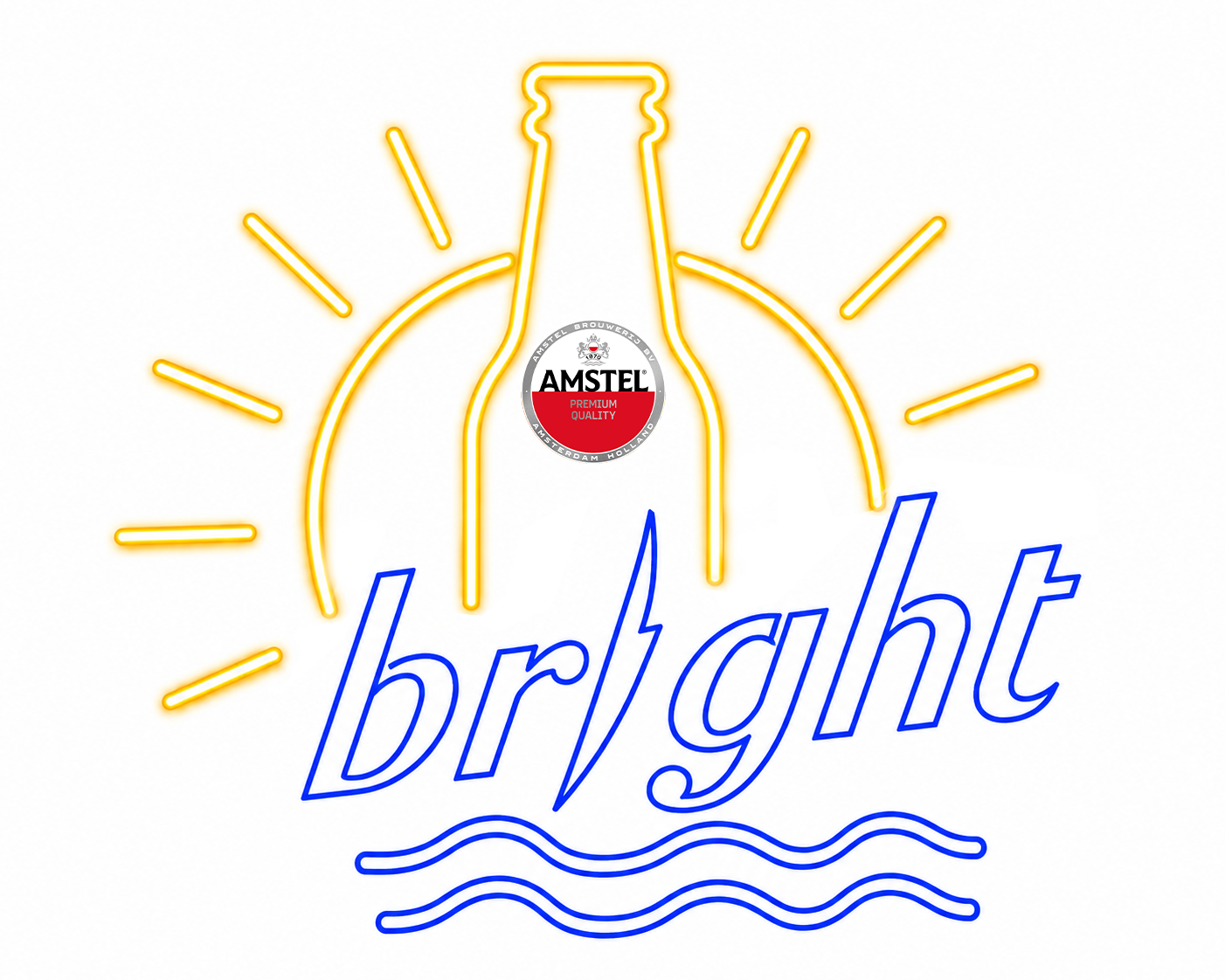 Neon Sign Sun - Amstel Bright