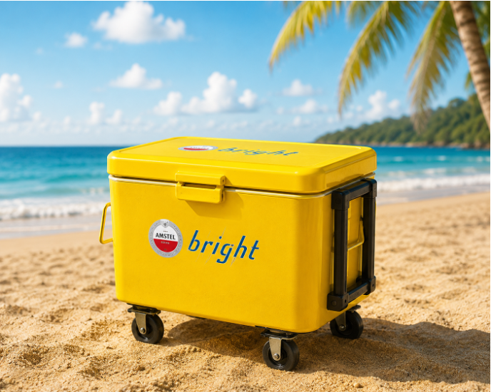 Cooler box with Trolley and Wheels