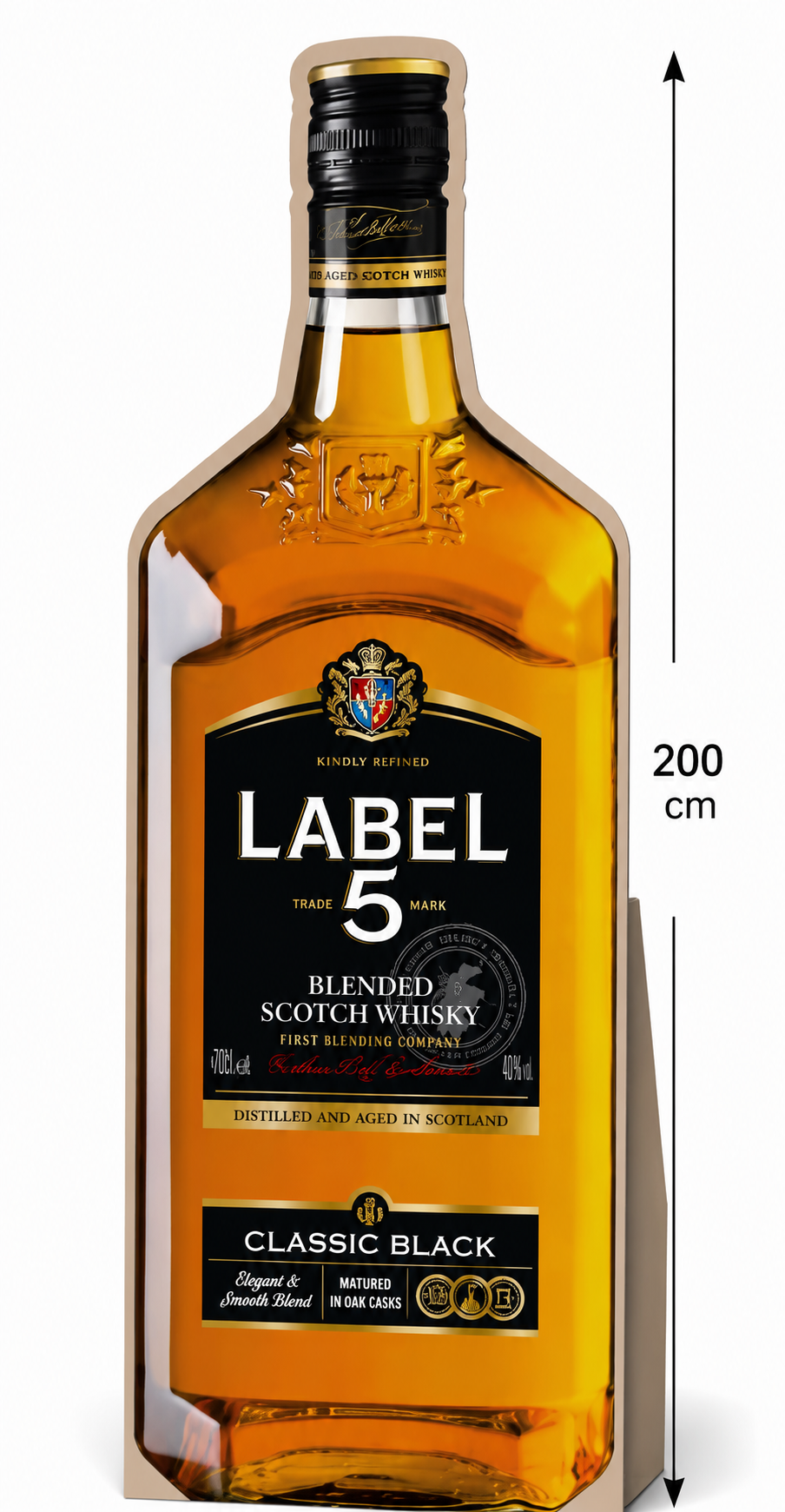QUOTE: Label 5 Lifesize Bottle Display