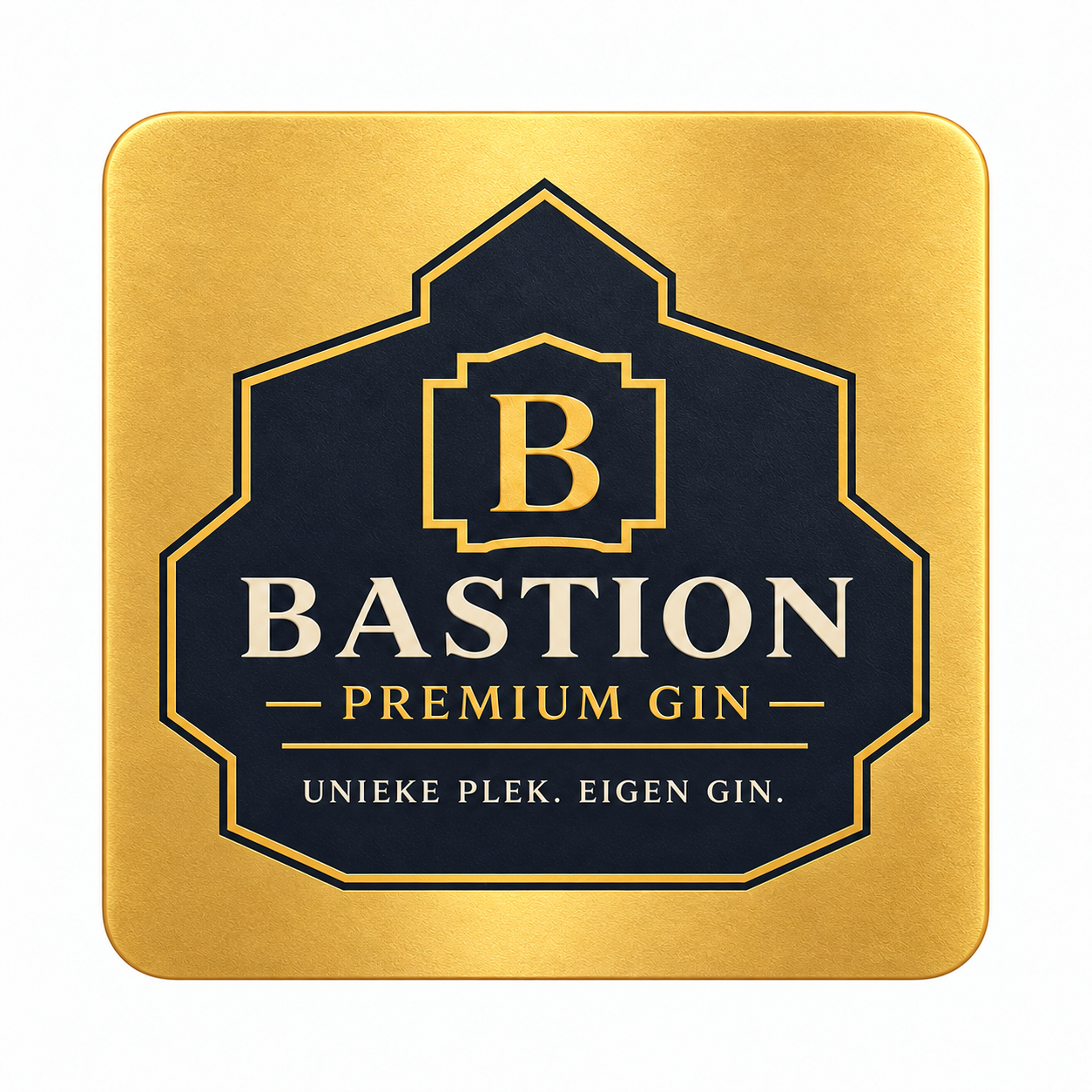 Quote: Bastion Gin Brushed Aluminum Square Coaster (8.9 cm)