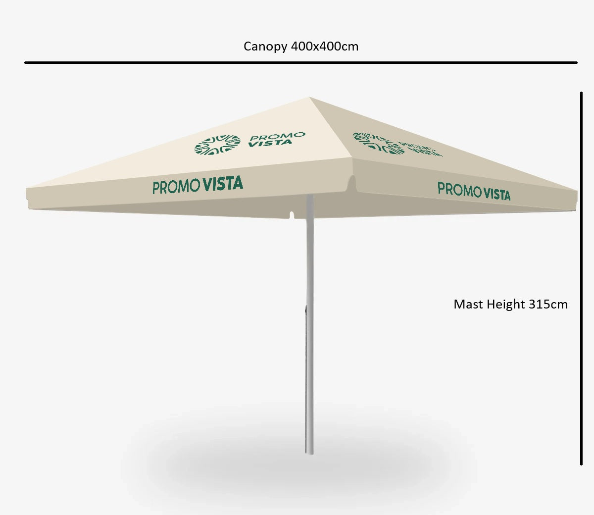 Aangepaste parasol met franjes – perfect voor uw merk