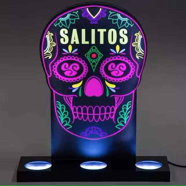 Custom Bottle Glorifier Back Bar Display with LED Lights