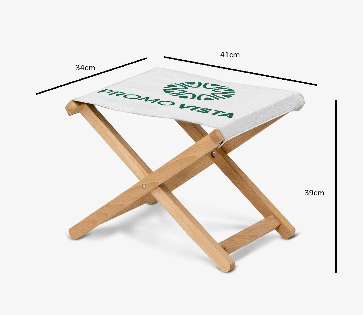 Custom Printed Wooden Folding Stool – Portable & Durable
