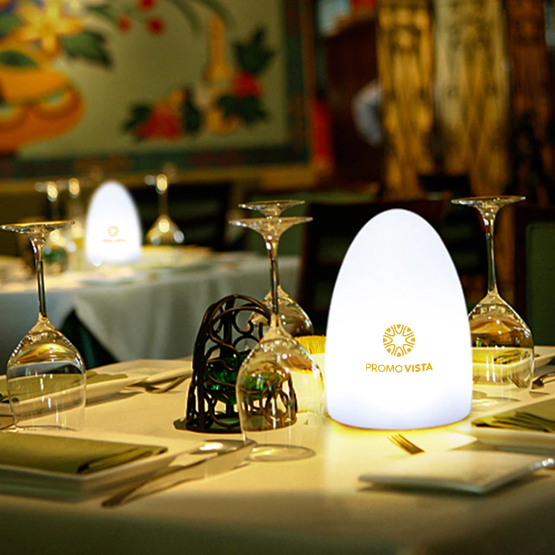 Elegante kleurveranderende LED-eettafellamp in eivorm