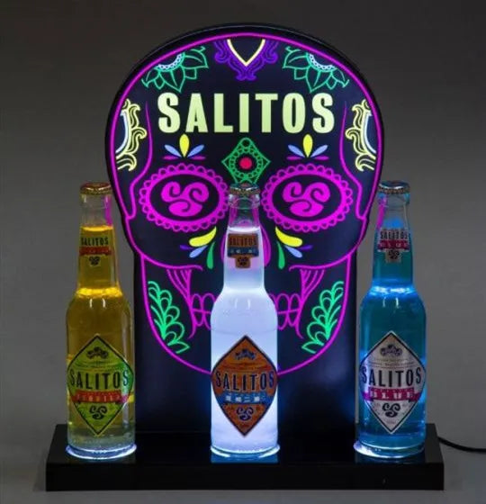 Custom Bottle Glorifier Back Bar Display with LED Lights