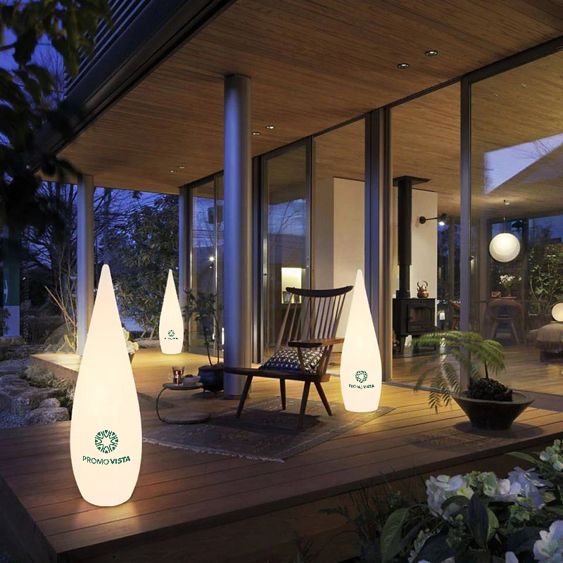 Outdoor Variable Light LED Floor Lamp – Modern Water Drop Design