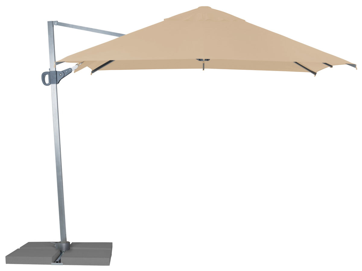 RIO 3 x 3 m branded cantilever parasol in beige