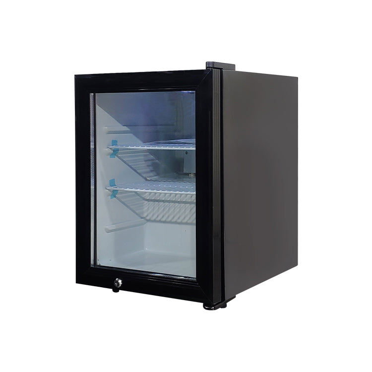 Merkkoeler voor op het aanrecht – Aanpasbare displaykoelkast (360x425x504 mm), inhoud 35 liter
