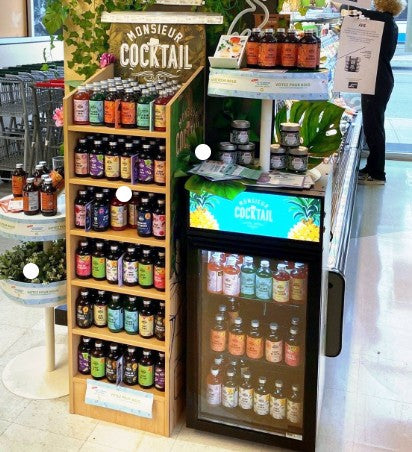 Merkkoeler voor op het aanrecht – Aanpasbare displaykoelkast (460x464x928 mm), capaciteit 80L
