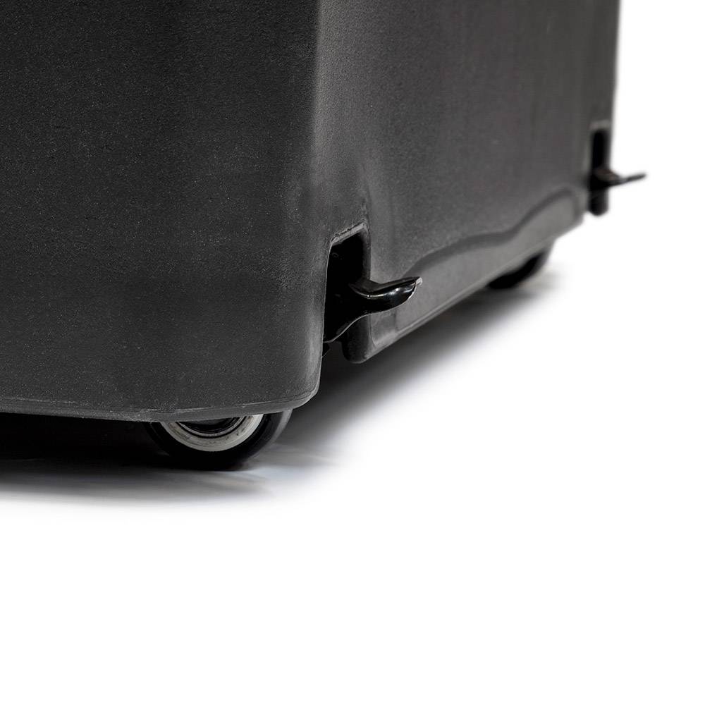 Parasol base water tank 45 L, view showing the built-in wheels