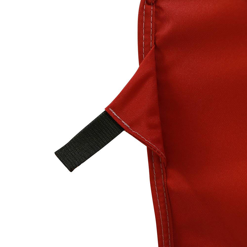 Canopy hook-and-loop fastening detail