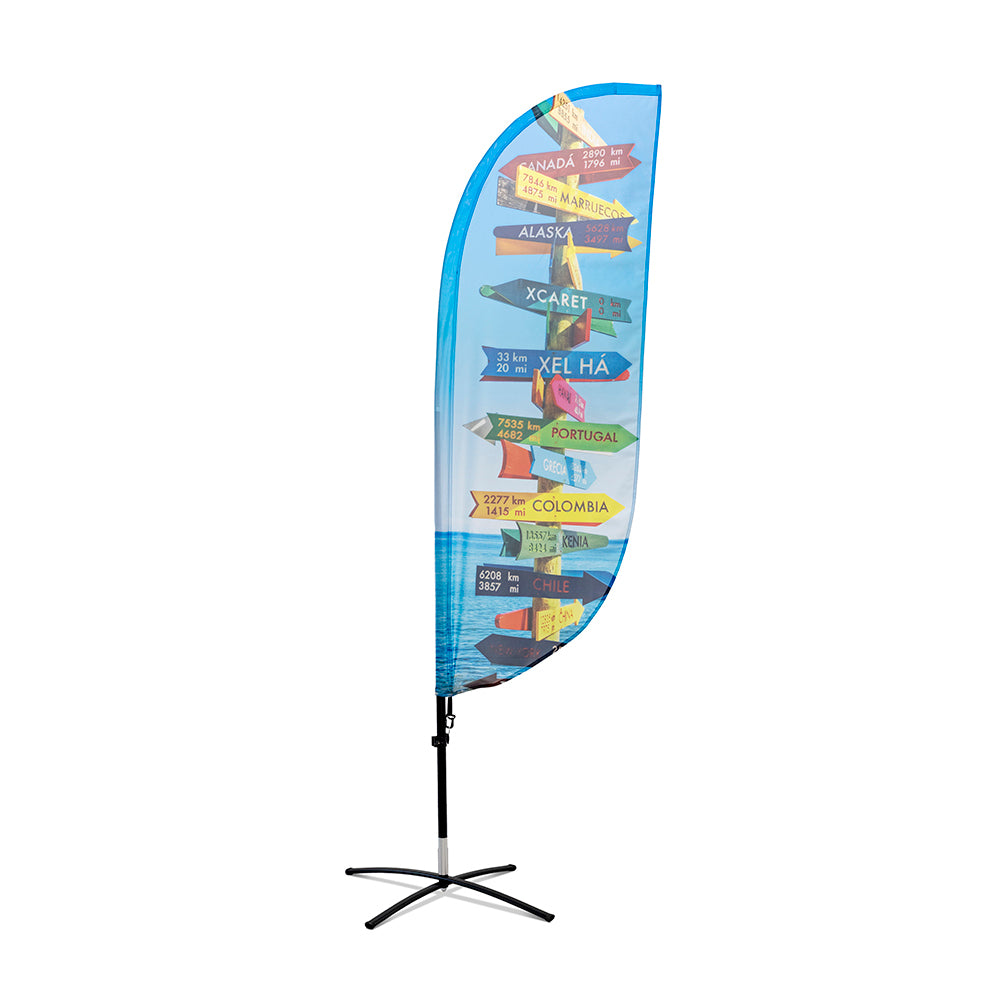Custom Printed Beach Flag Fiber Wind/Drop Large — view 4