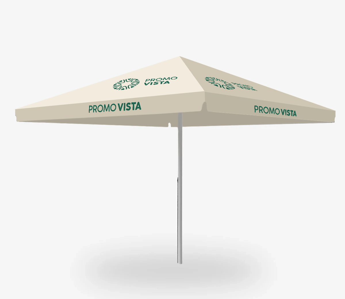 Custom printed bar parasol with logo and frills