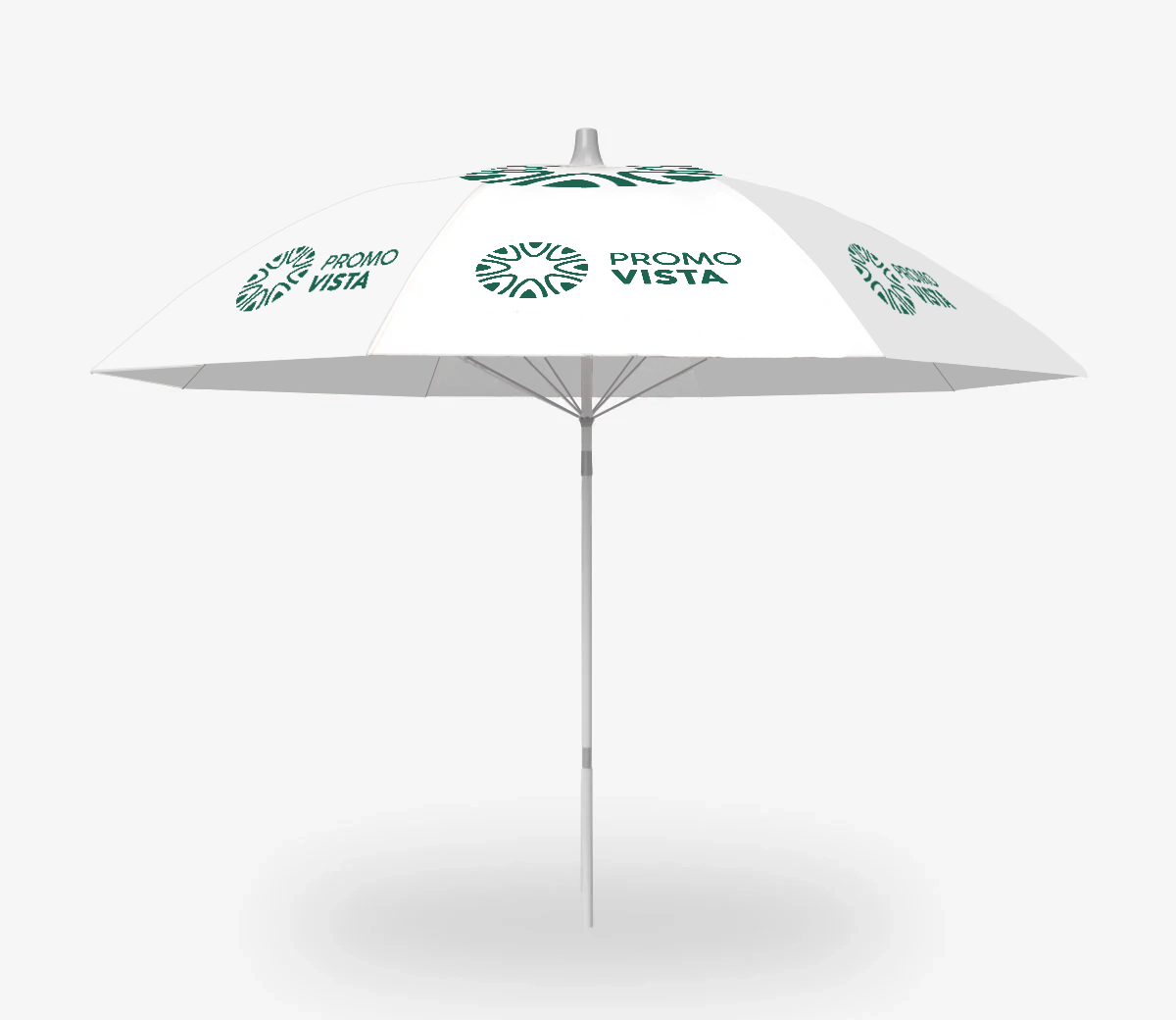Custom printed beach parasol with logo without frills