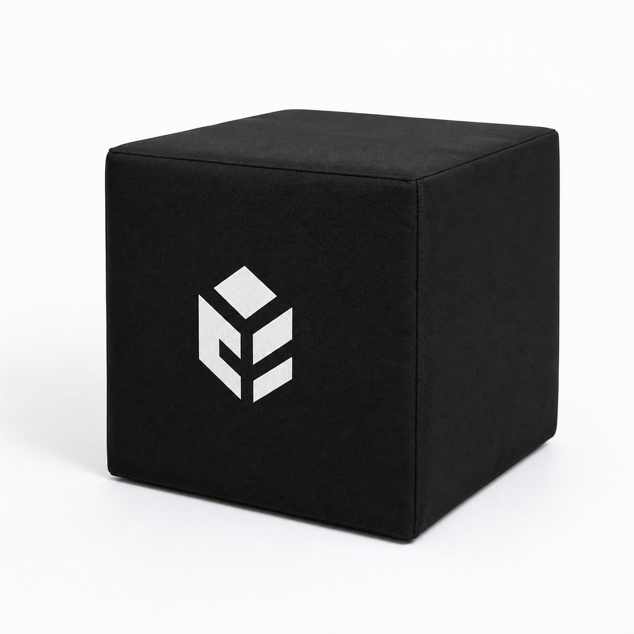 Custom printed cube seat 40 x 40 cm with clean logo mockup
