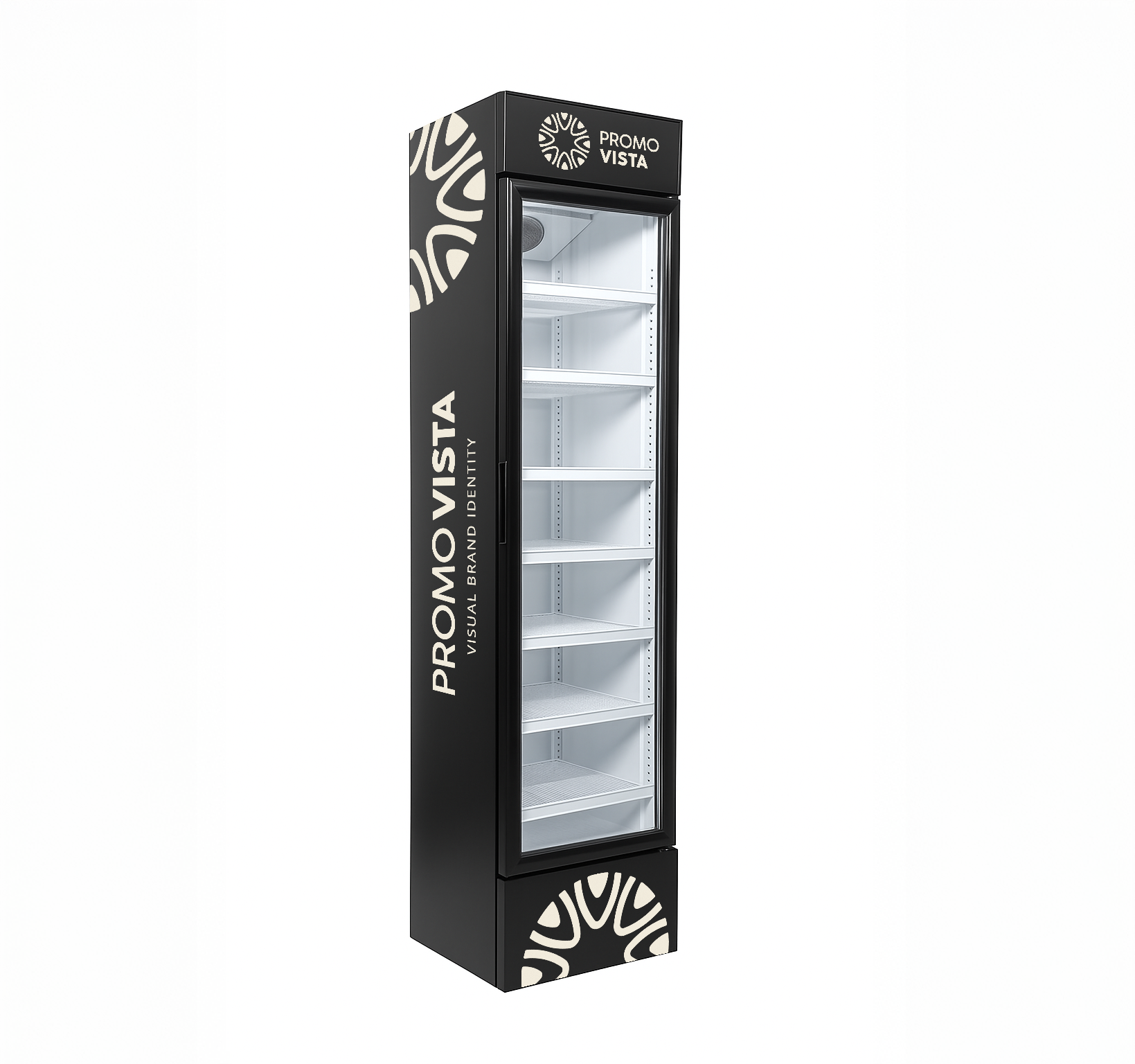 Op maat gemaakte staande displaykoeler - op maat gemaakte displaykoelkast (360x366x1880 mm), capaciteit 105L