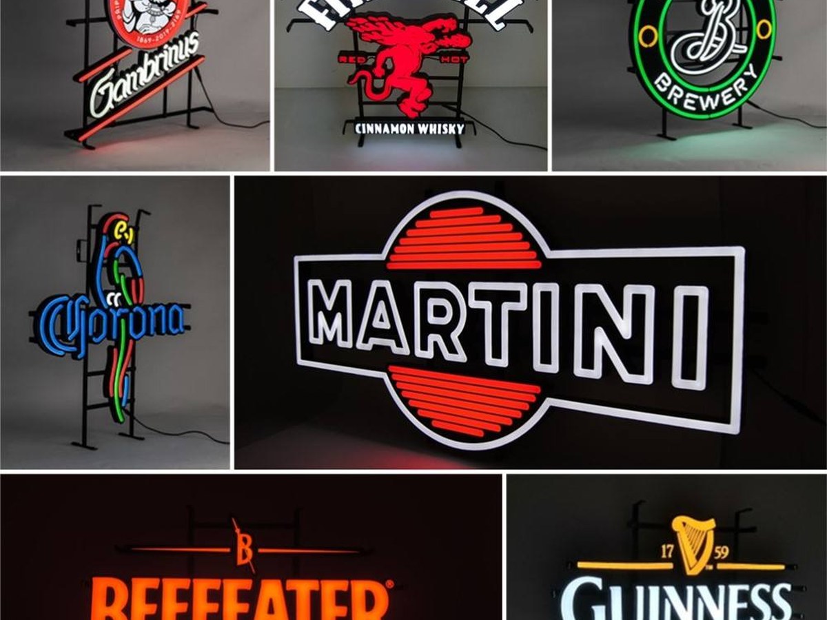 Ultra-thin LED sign with illuminated logo - additional view