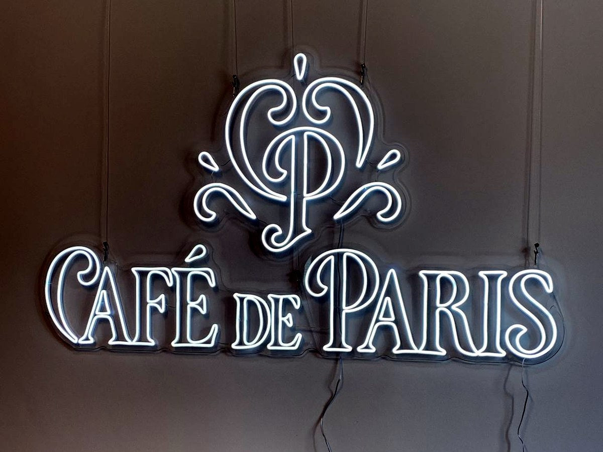 Ultra-thin LED sign with illuminated logo - additional view