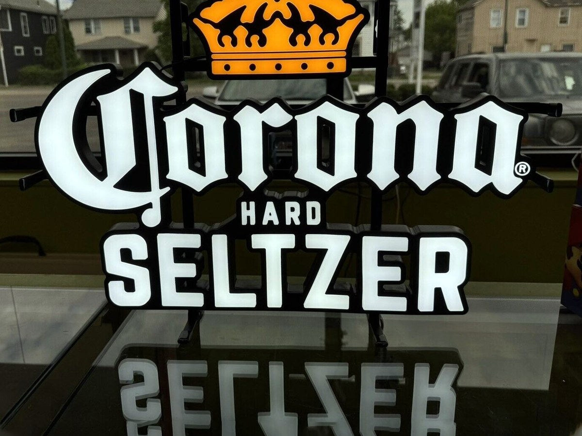 Custom infinity mirror LED sign with 3D depth effect - additional view