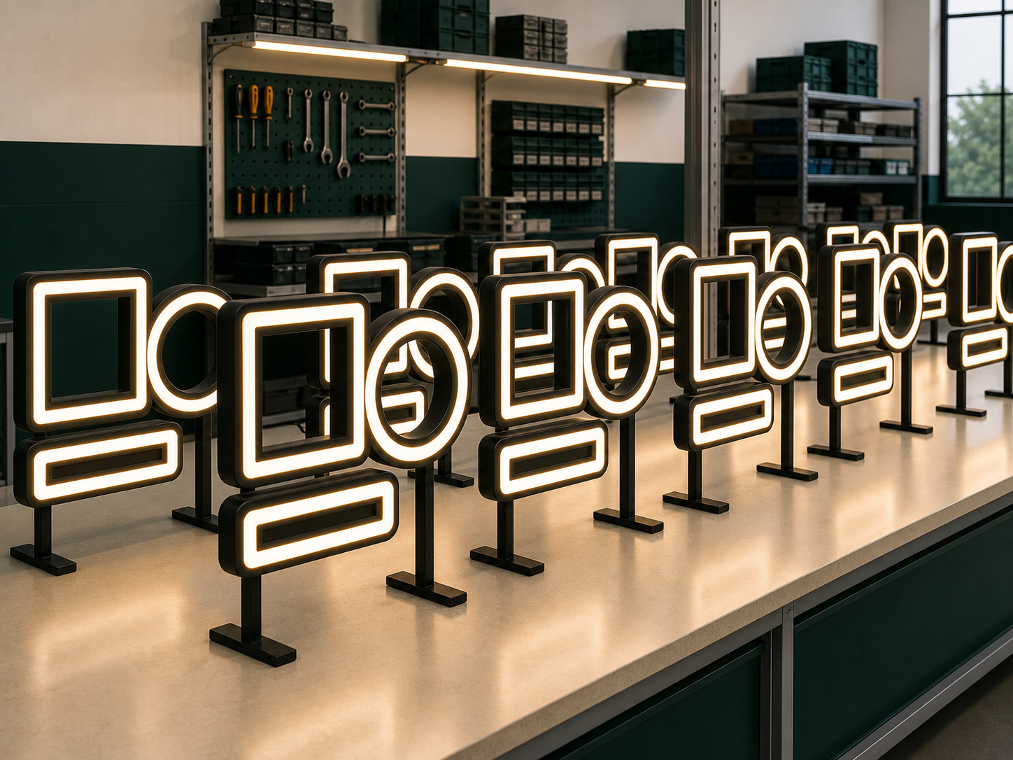 Custom LED neon sign example for brand activations - additional view