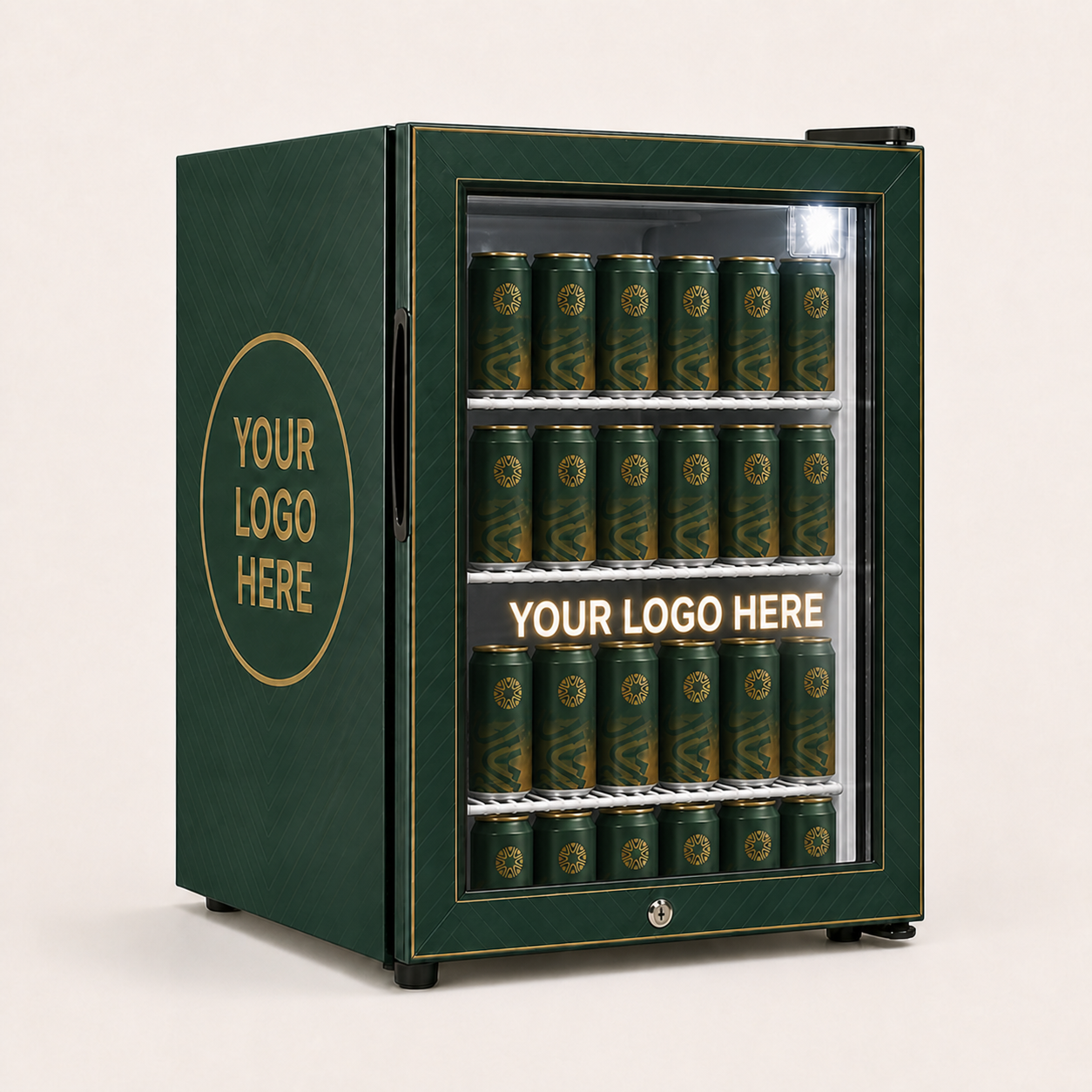 Branded Countertop Display Fridge 68L - DCC68e – custom branding example