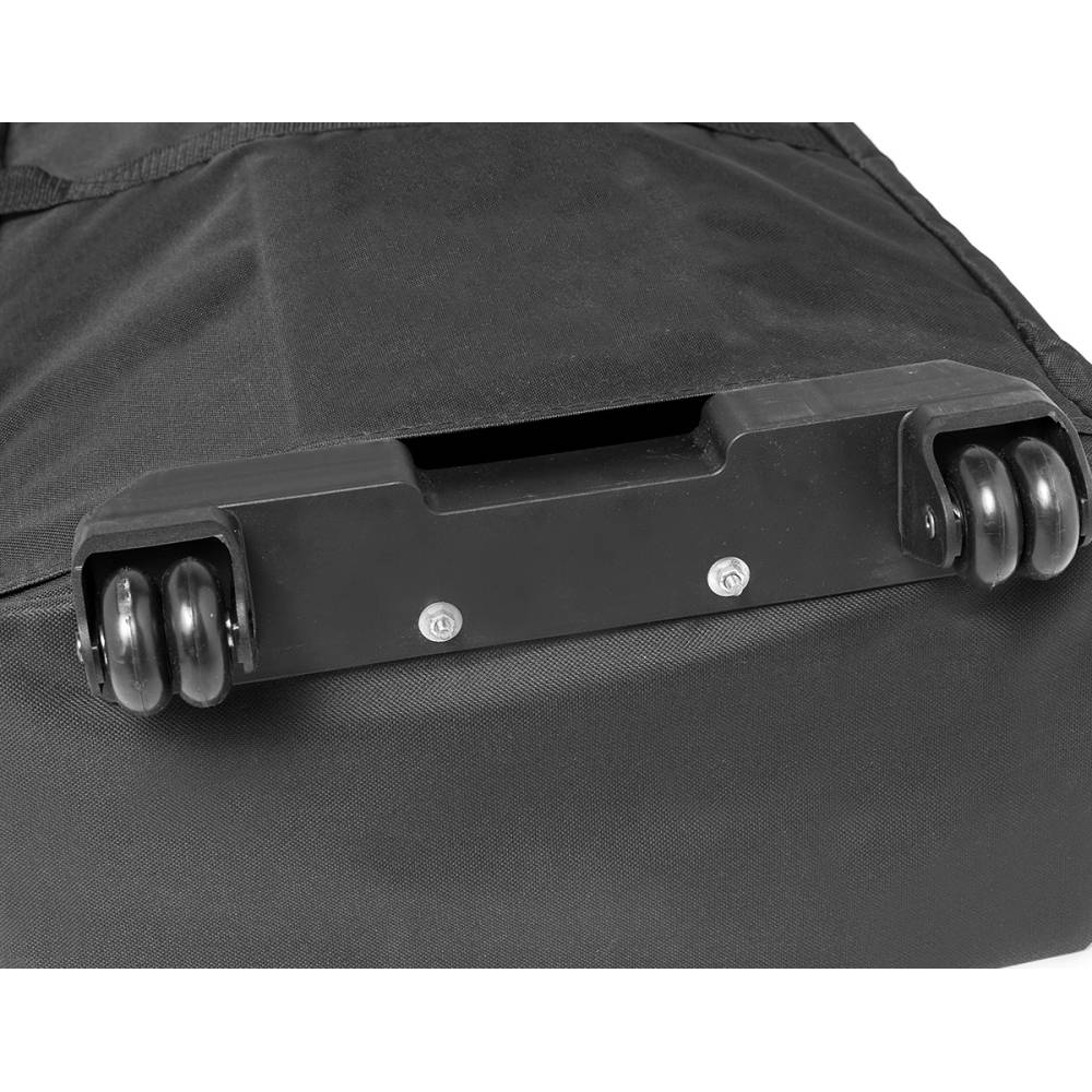Integrated trolley wheels for transporting the folding counter