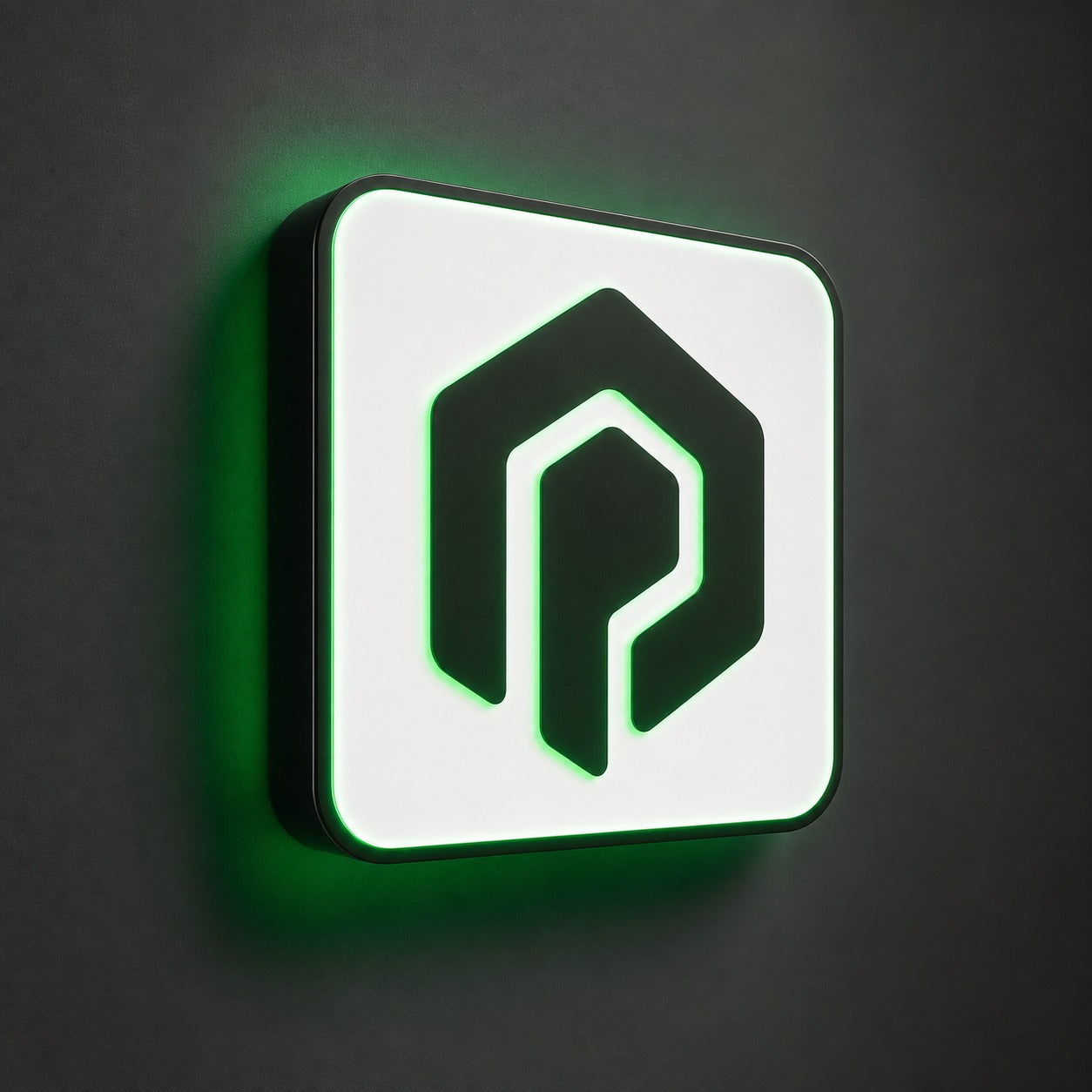 Custom LED sign with logo for POS and retail visibility - additional view