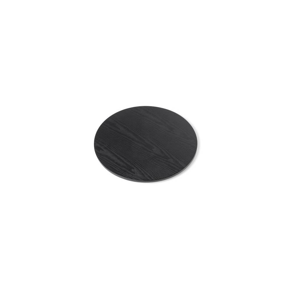 Black tabletop of the round promotional counter