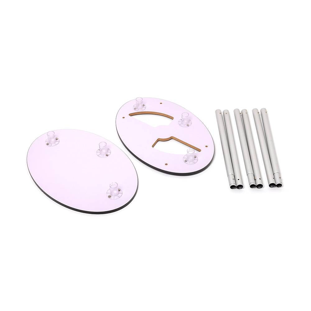 Disassembled components of the slim oval fabric counter