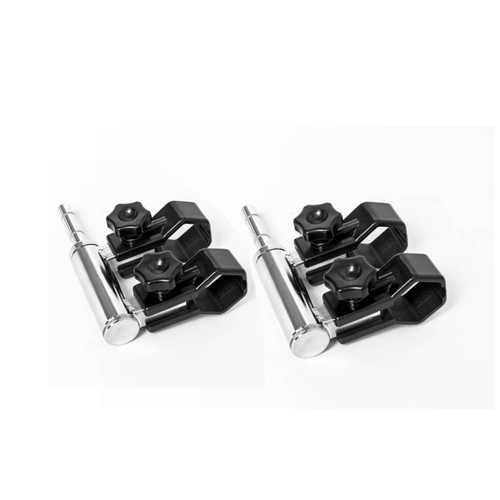Set of two clamp-on beach flag holders for an aluminium event tent