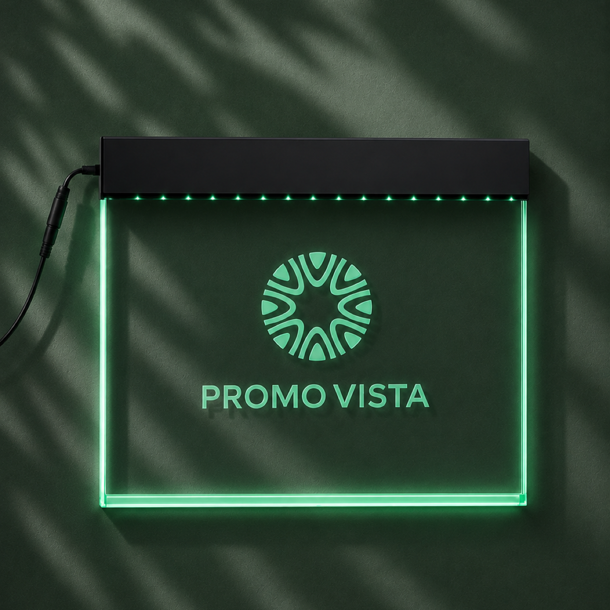 Promo Vista acrylic sign for bar visibility