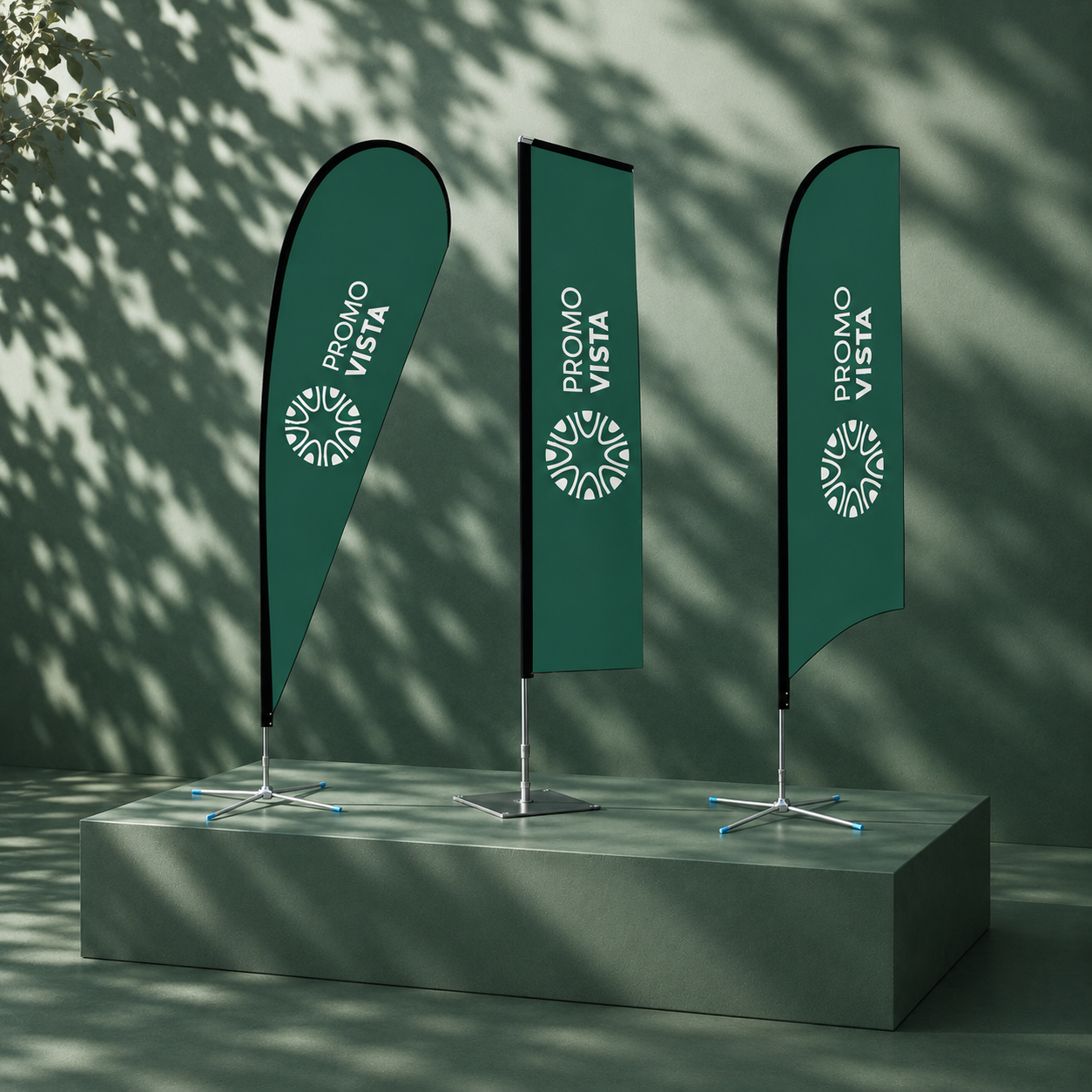 Promo Vista branded beach flags