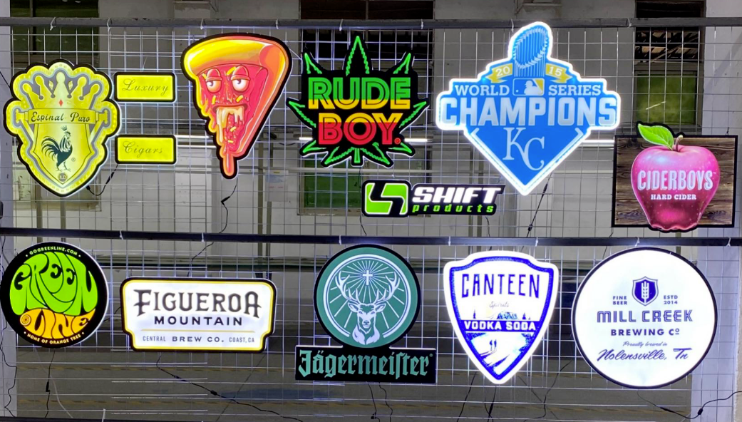 Custom LED neon sign example for brand activations - additional view