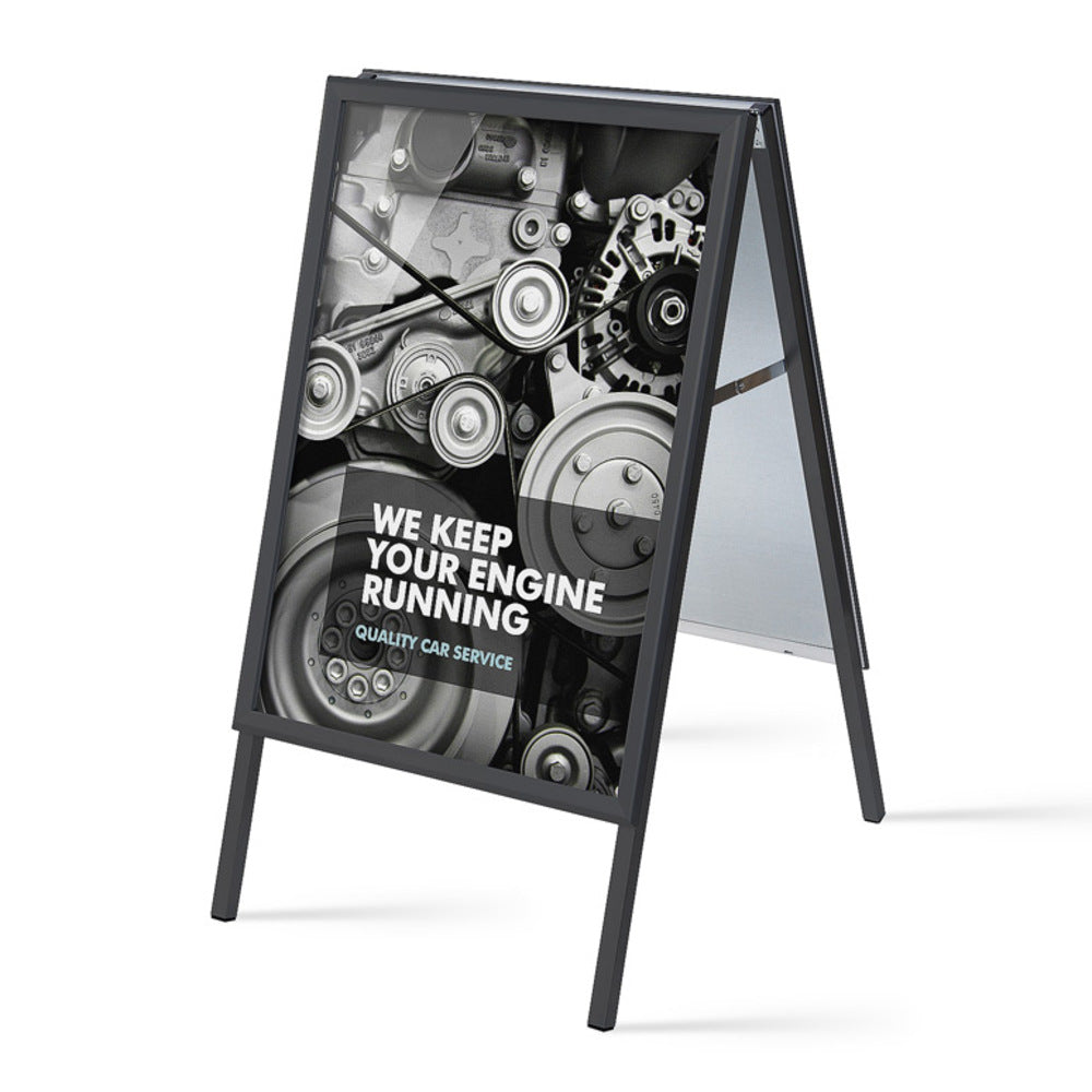 Custom Printed A-Board 32 mm Mitred Corners Black A1