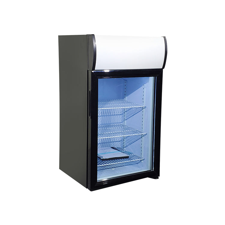 Branded Counter Top Cooler – Customizable Display Fridge (460x460x838 mm), Capacity 68L
