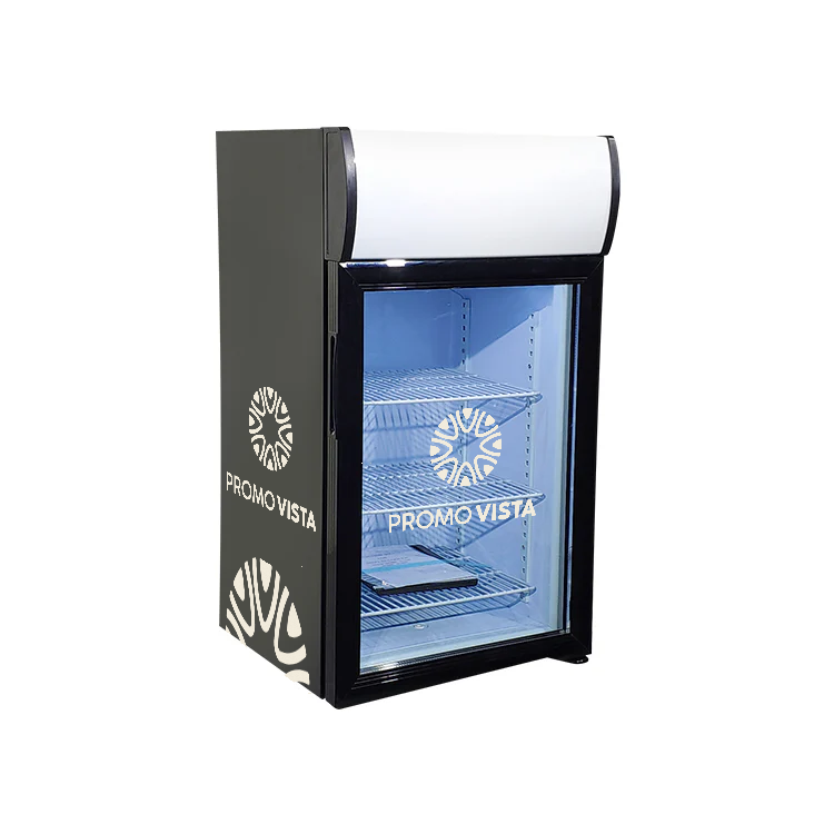 Branded Counter Top Cooler – Customizable Display Fridge (460x460x838 mm), Capacity 68L