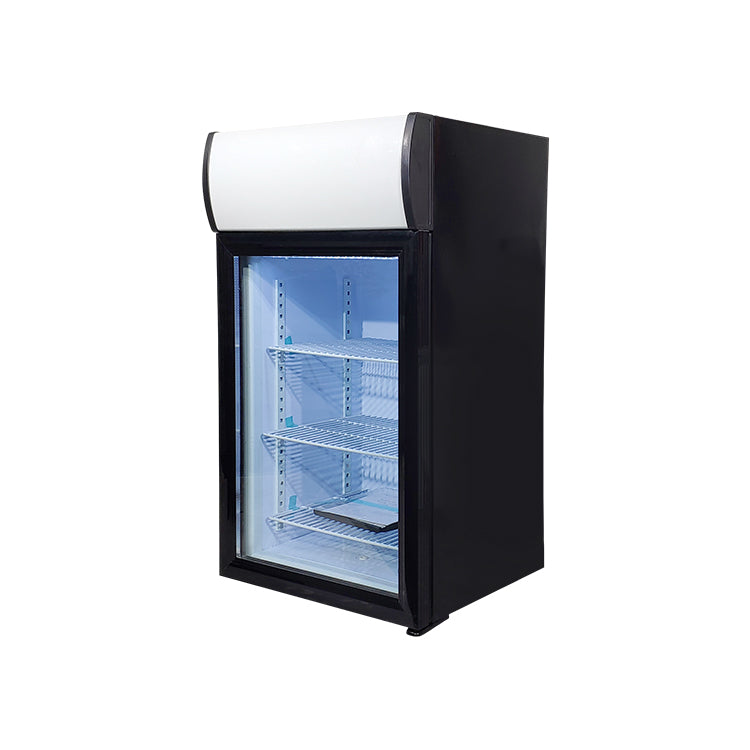 Branded Counter Top Cooler – Customizable Display Fridge (460x460x838 mm), Capacity 68L