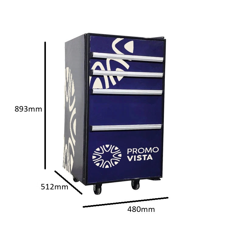 Tool Workshop Trolley Cooler – Portable & Branded Cooling (480x512x893 mm), Capacity 98L