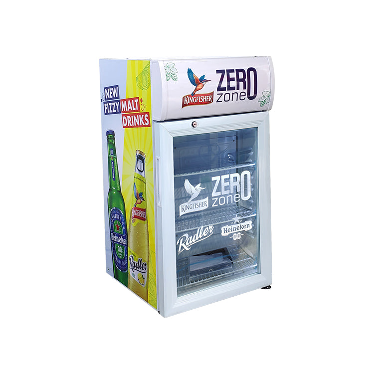 Branded Counter Top Cooler – Customizable Display Fridge (420x451x788 mm), Capacity 52L