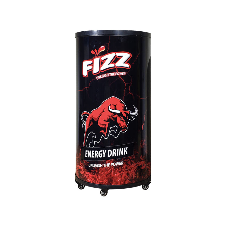 Branded livery example — 65L barrel can cooler (Meisda SC65Y)