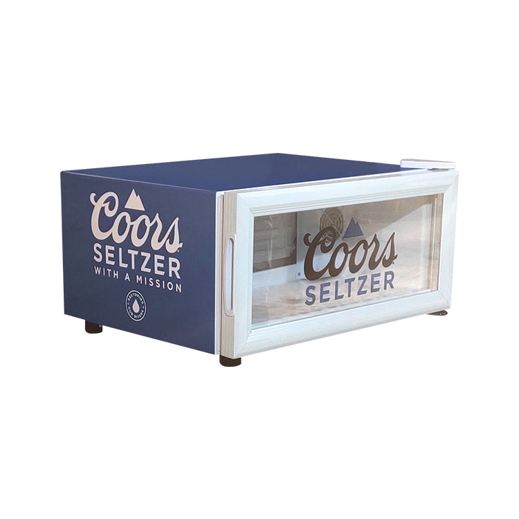 Branded livery example — 25L slim back-bar cooler (Meisda SC25H)