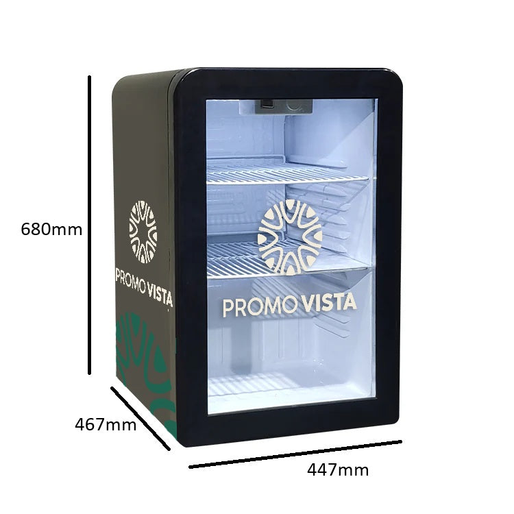 Branded Counter Top Cooler – Customizable Display Fridge (447x467x680 mm), Capacity 68L