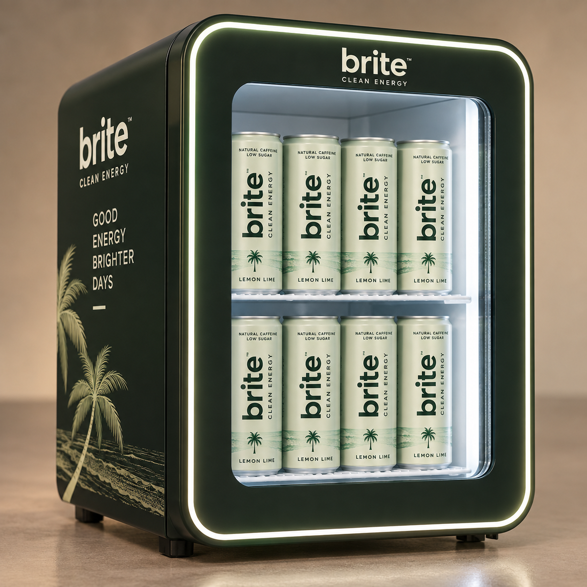 QUOTE: Brite Branded Countertop Display Cooler 25L — Round Door